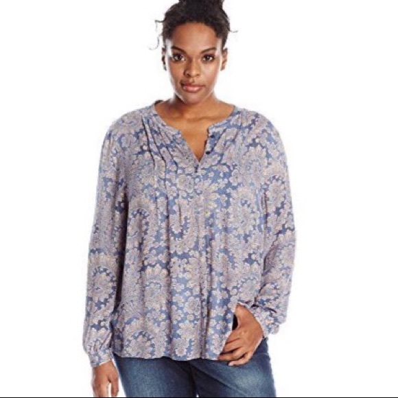 Lucky Brand Tops - LUCKY BRAND Textured Paisley Top